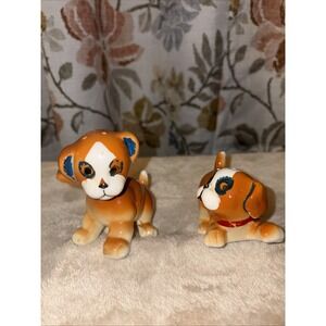Vintage Playful Dogs Salt & Pepper shakers